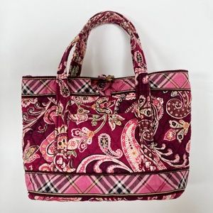 Vera Bradley Piccadilly Plum (Retired) Small Toggle Tote Bag